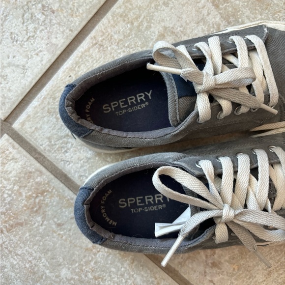 Sperry gray canvas top sider boys size 1 - Picture 4 of 5